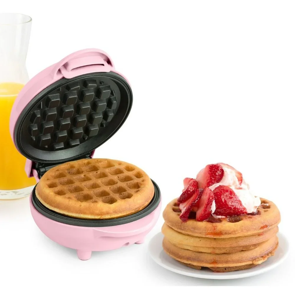 Waffle Maker Pink Nostalgia MyMini Personal Electric - Picture 4 of 5
